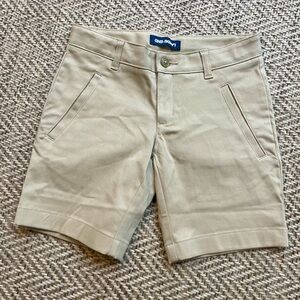Lands’ End girls uniform khaki chino shorts size 8